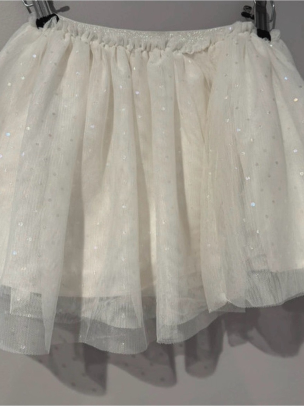Cat & Jack Ivory Sparkle Tulle Skirt